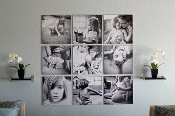 Familienfotos mit Idee in schwarz weiß
