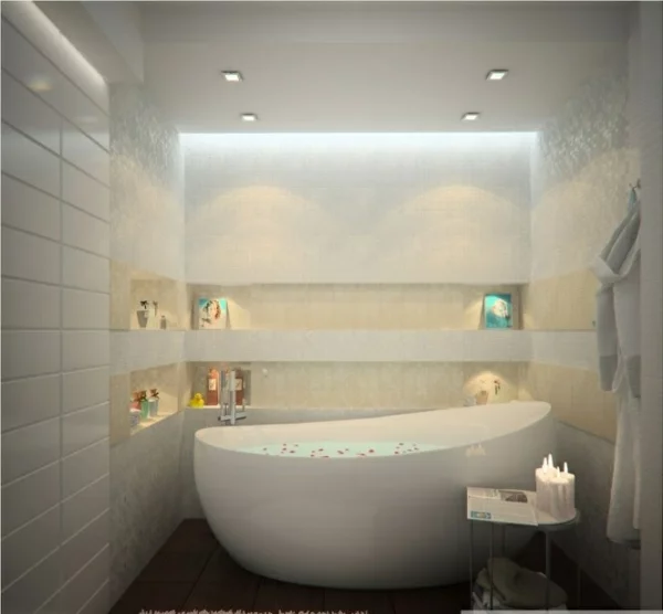 modern weiss badewanne romantisch design bad