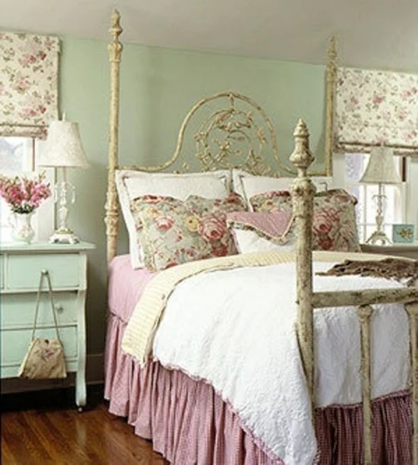 romantisch stil schlafzimmer deko