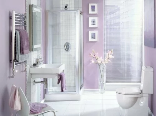badezimmer design möbel weiblich duschkabine lilla