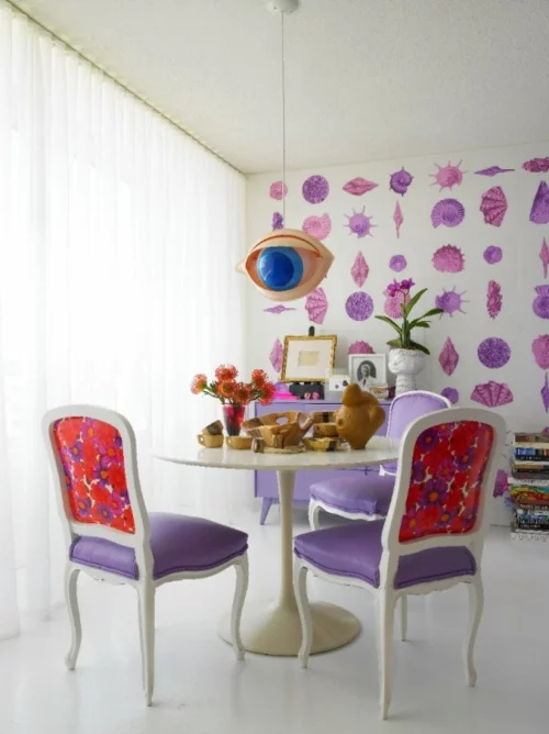 eleganteesszimmer design ideen klassisch weiblich pastellfarben