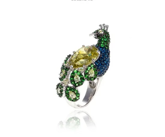 Juwelier Schmuck von nOir Jewelry designer originell dunkel elegant idee pfau