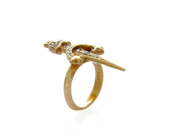 Juwelier Schmuck von nOir Jewelry designer originell dunkel vergoldet