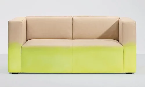 ombre stil möbel ideen styliche couch in beige und gelb