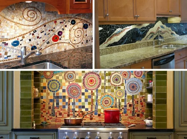 Einsatz von Mosaikfliesen im Interieur originell