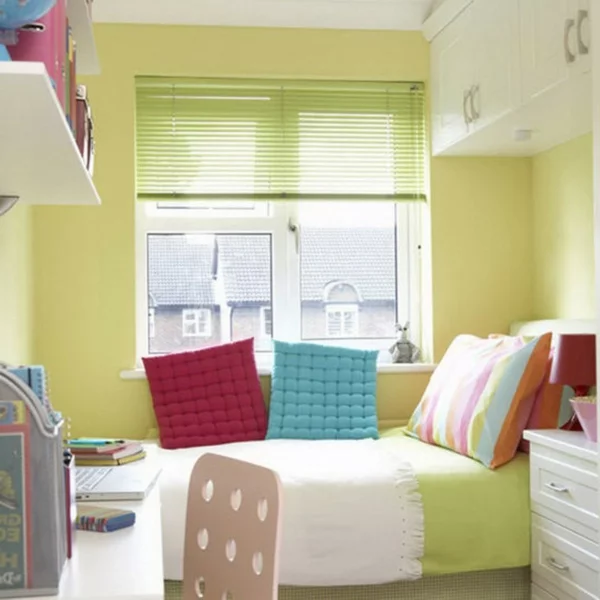 Das Schlafzimmer komplett gestalten grüne gelbe blau rot farben