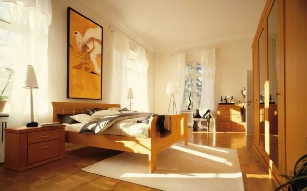 Das Schlafzimmer komplett orange motive sonnenlicht