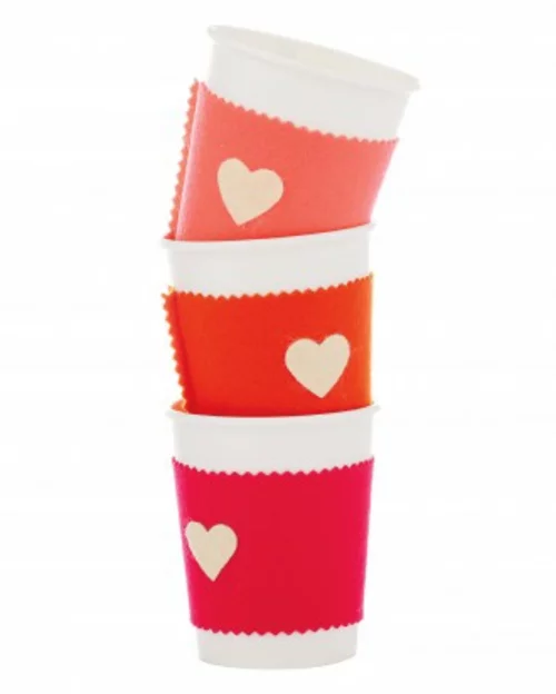 frische DIY Ideen zum Valentinstag kaffee becher tassen