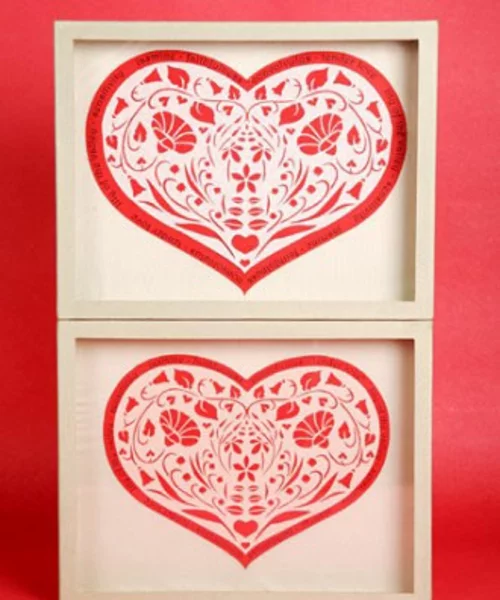 frische DIY Ideen zum Valentinstag papier herzen holz