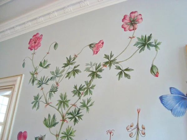 Wände Wohnideen für erstaunliche Wanddekoration blümchen