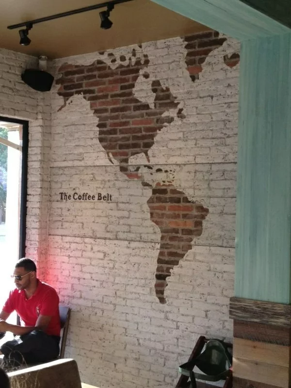  Wohnideen für erstaunliche Wände streichen Wanddekoration cafe