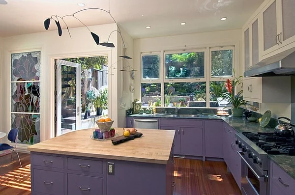  lila küchenschrank unterschrank farbgestaltung küche