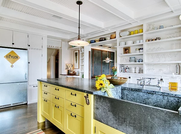  marmor hängelampe gelb küchenschrank Kücheneinrichtung und Küchenmöbel