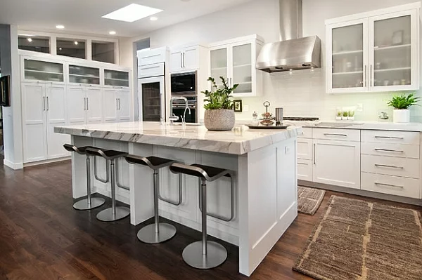 küchenmöbel raum marmor kücheninsel kücheneinrichtung 