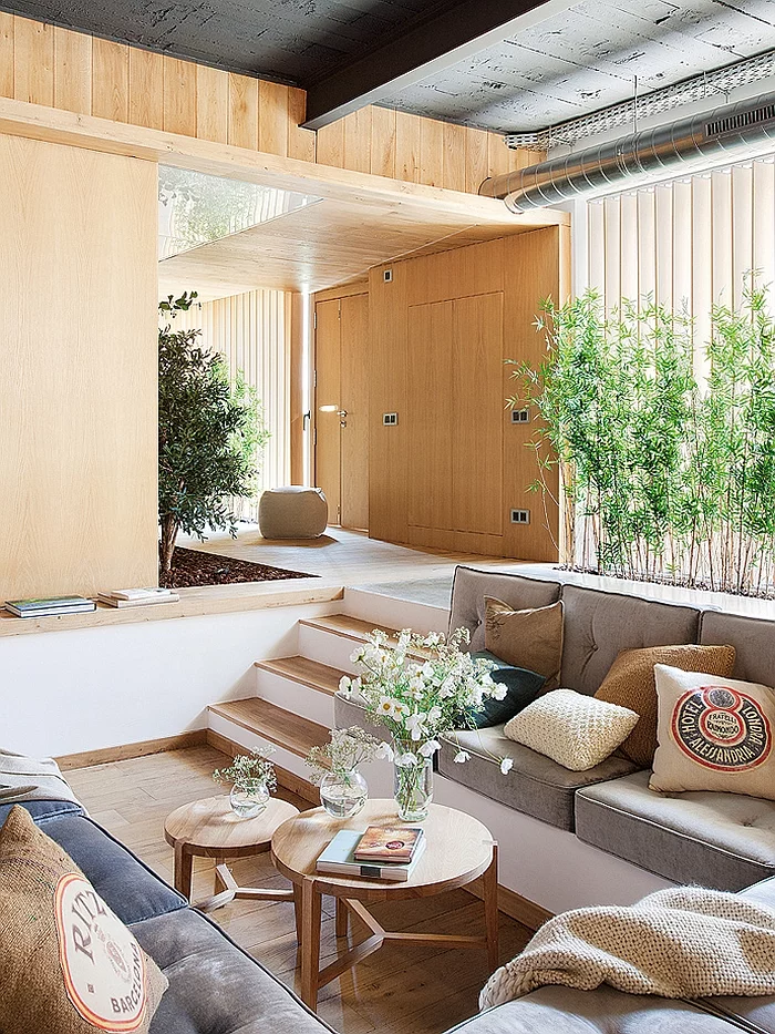 moderne innenarchitektur apartment barcelonawohnzimmer einrichten
