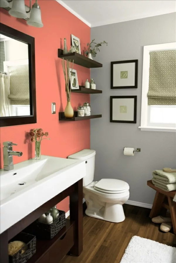 sanfte farbkombination badezimmer ideen waschbecken spiegel 