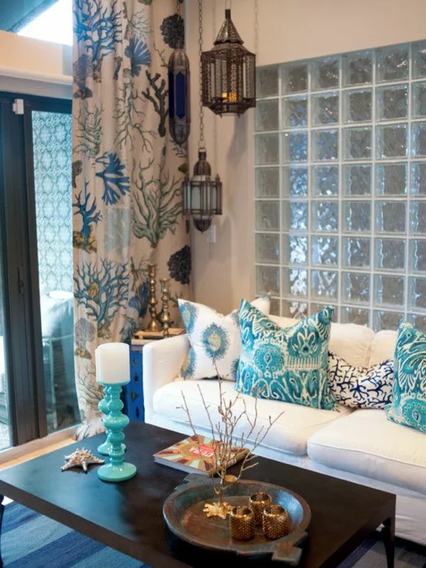 tropische dekoideen design sofa tisch gardinen 