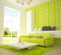 Wandfarbe in Grüntönen – frische, lebhafte Farbgestaltung