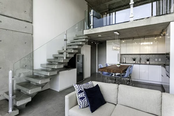 Modernes Penthaus vancouver architektur schwebend treppe geländer