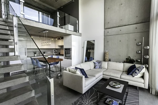 Modernes teppich Penthaus vancouver architektur sofa
