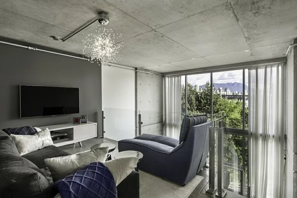 Modernes Penthaus vancouver architektur wohnzimmer