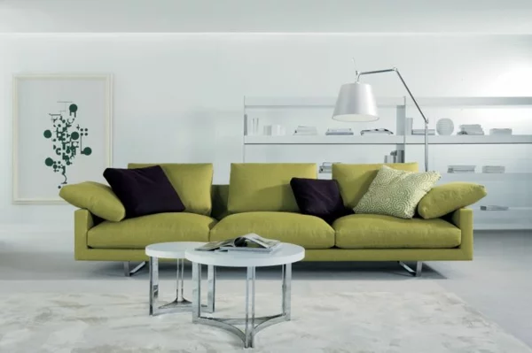 Chaiselongue sofa grün design 
