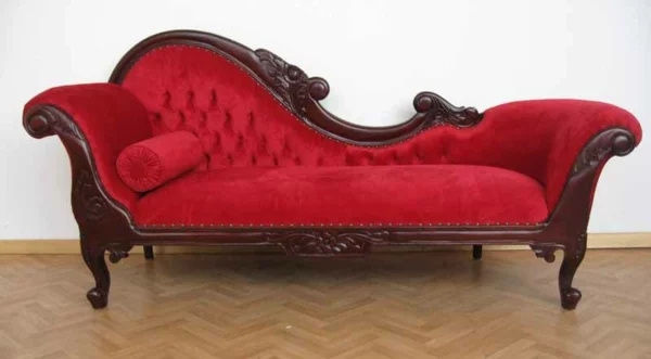 Chaiselongue  sofa klassische möbel rot