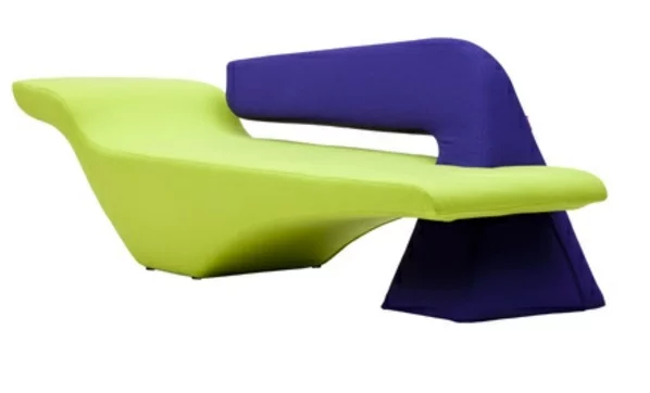 Chaiselongue  sofa möbel lila grün
