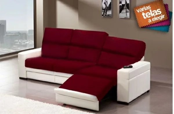 Chaiselongue sofa möbel rot weiß