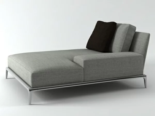 Chaiselongue sofa tolle möbel grau und schwarz