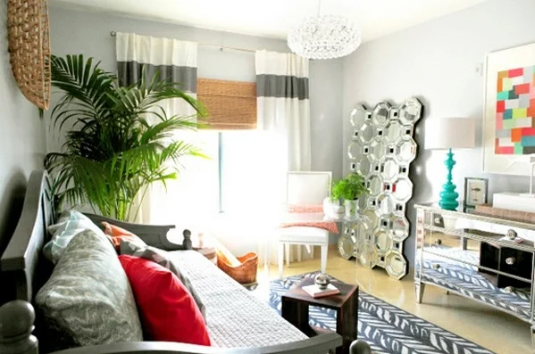 Schlafzimmermöbel und Nachttische spiegel antik design grün frisch