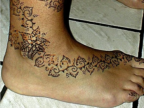 henna tattoos ideen tattoo fuß 
