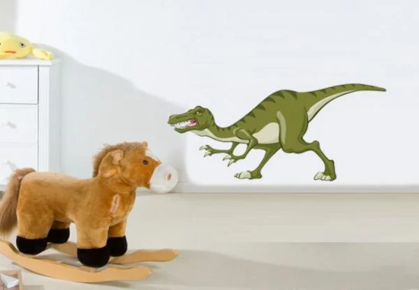 kinderzimmer wandtattoos dinosaurier kreative wandgestaltung