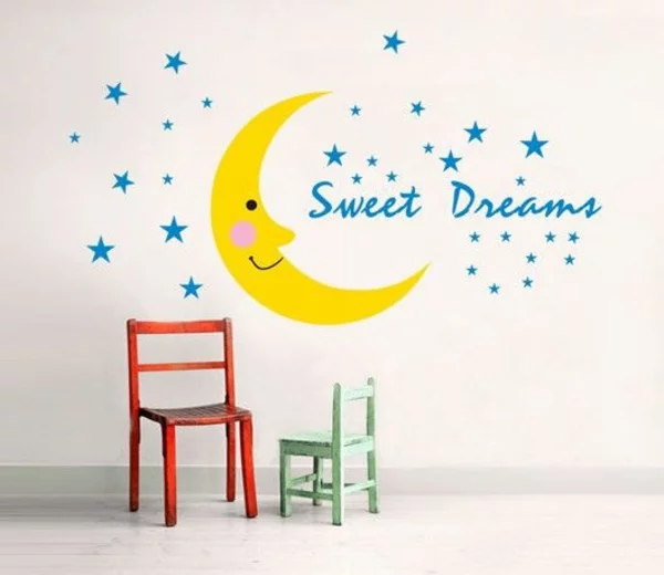 kreative wandgestaltung kinderzimmer wandtattoos ideen gute nacht