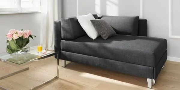 möbel chaiselongue sofa schwarz wohnzimmer 
