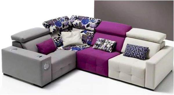 scheselong sofa farbig dekokissen