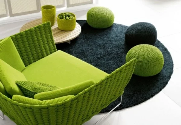 möbel scheselong sofa modern grün