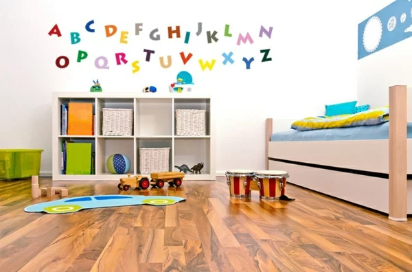 wandgestaltung kinderzimmer wandtattoos alphabet kunterbubnt wandsticker selbstklebend