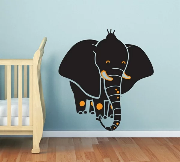 wandtattoo kinderzimmer kreative wandgestaltung selbstklebende wandsticker elefant