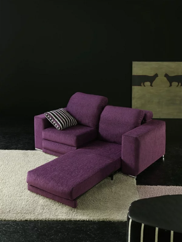 wohnzimmer Chaiselongue sofa tolle möbel lila