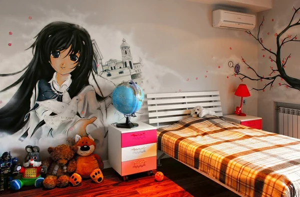 Graffiti Wand Hause jugendliche schlafzimmer