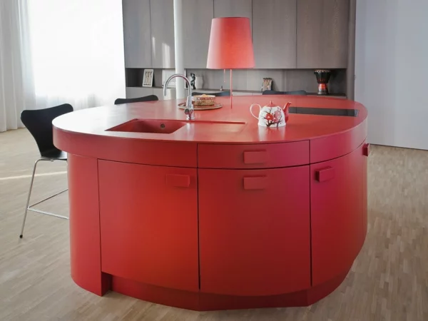 küche kücheninsel rotes design