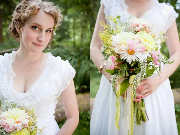 DIY Hochzeiten dekoideen blumen kleid