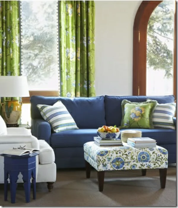 Gardinen in Grün für alle Saisons sofa