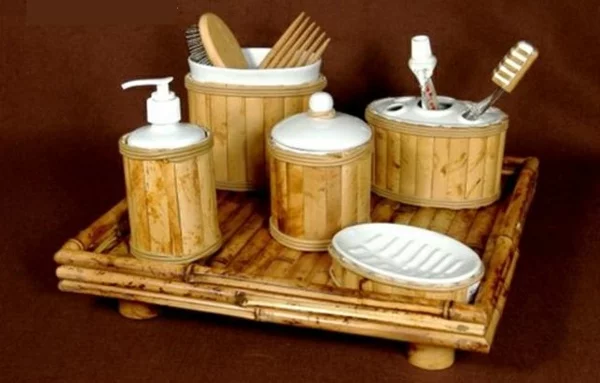 bambus badmöbel korbkisten asiatischer stil badutensilien