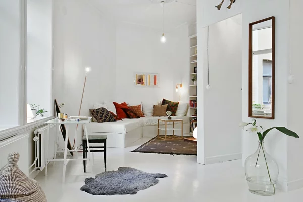 wohnung skandinavisch einrichten offener wohnraum minimalistisches design