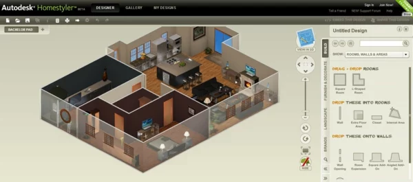 3d raumplaner Autodesk Homestyler wohnungsplaner