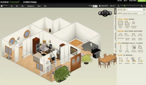 Autodesk Homestyler wohnzimmerplaner kostenlos raumplaner online