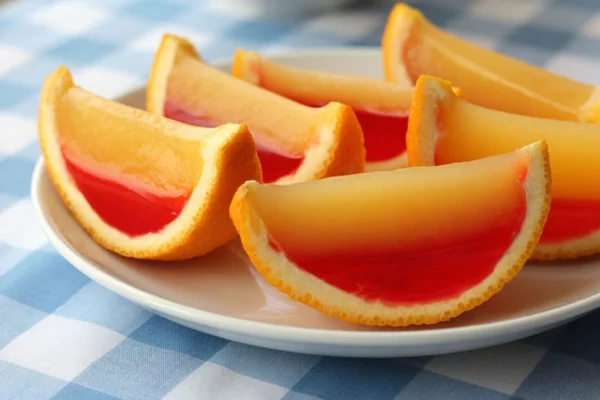 frische Orangen farben Wassermelonen 