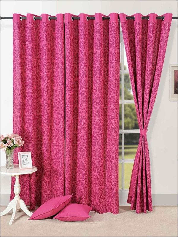 gardinen dekorationsvorschläge pink